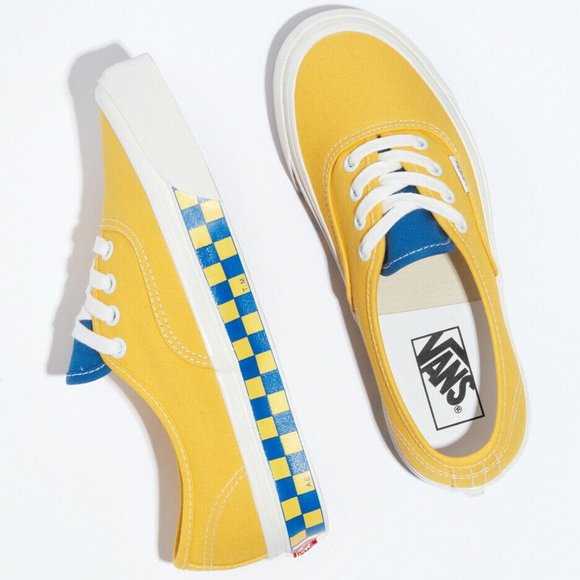 🆕Vans Authentic 44 DX Anaheim Factory OG Yellow Blue Check M7 | W8.5 NWT NWOB - Picture 4 of 8